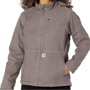Carhartt Women’s Full Swing Caldwell Fleece Lined Jacket Grey Large No Hood